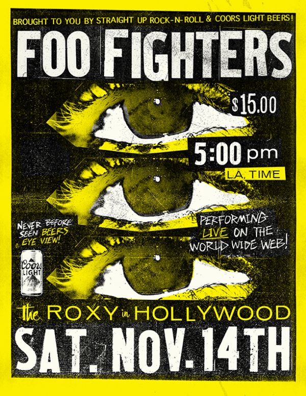 I Foo Fighters in concerto a scopo benefico