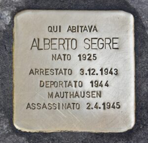 Pietra d'inciampo di Alberto Segre