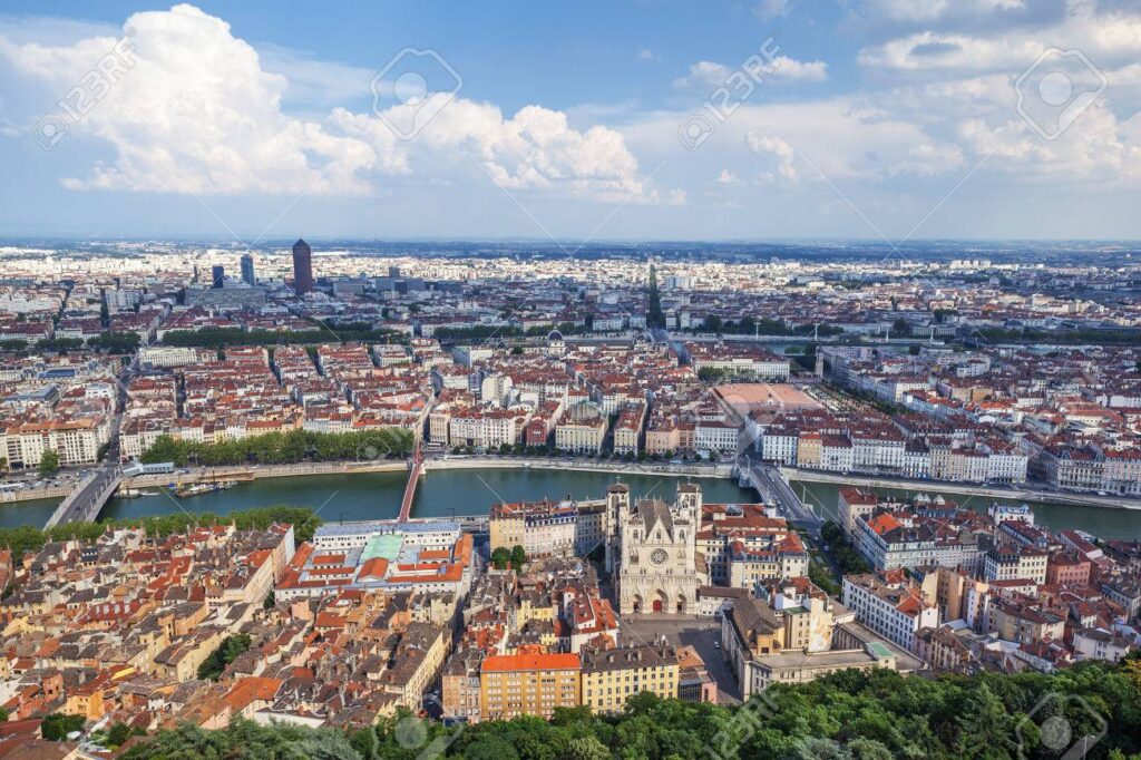 Vista dalla collina di Notre-Dame de Fourvìére di Lione